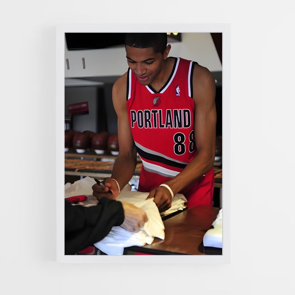 Poster Signature Étoile – affiche Basketball (vue 3)